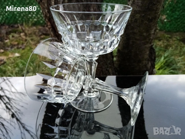 5 кристални чаши за шампанско, снимка 7 - Чаши - 53515080