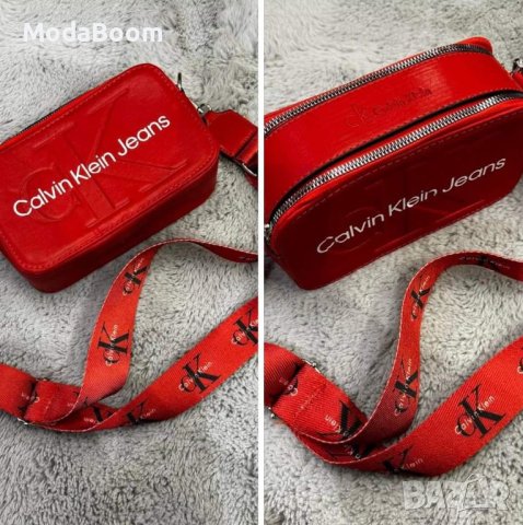 💥НАМАЛЕНА💥Calvin Klein дамска червена чанта💯