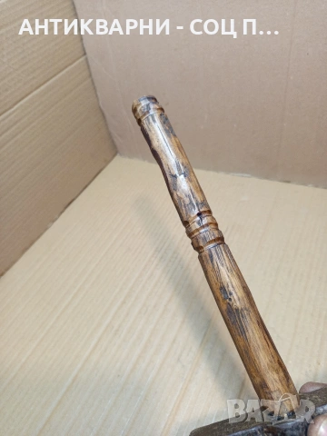 Соц Стар Каменоделски  Чук 1кг. С Дръжка  От Дрян. НОМЕР 101., снимка 8 - Антикварни и старинни предмети - 53445907