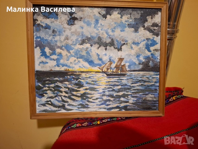 картина маслени бои , снимка 4 - Антикварни и старинни предмети - 53386256