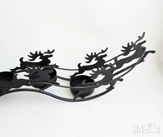 Метален коледен свещник, снимка 3 - Коледни подаръци - 47526791