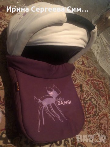 Комбинирана бебешка количка монца 3 мис бамби на лорели, снимка 17 - Детски колички - 28532516