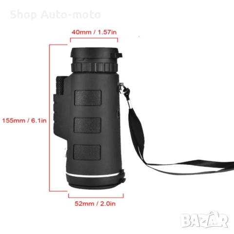 Монокъл за наблюдение, Далекоглед, 18x62, Черен, снимка 3 - Други спортове - 51742129