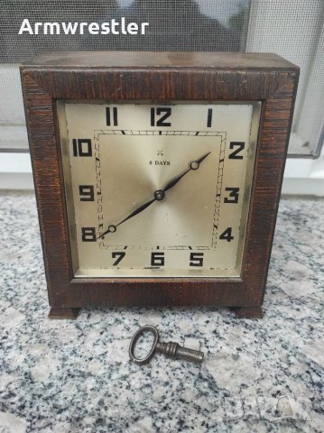 Стар Немски Каминен Часовник Хамбург Американ, снимка 1 - Антикварни и старинни предмети - 40951750