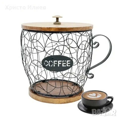 Органайзер Метална поставка за кафе капсули с капак за Долче Густо Неспресо, снимка 2 - Други - 49204652