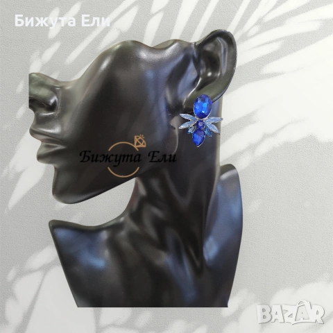 Официални обеци с кристали , снимка 3 - Обеци - 53831408