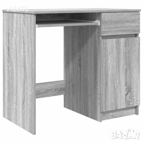 vidaXL Бюро, сив сонома, 86x49x76 см, инженерно дърво