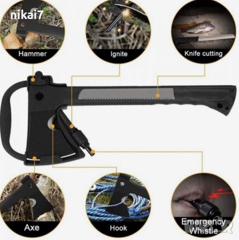 брадва СССР многофункционална туристическа 5в1 запалка+свирка+чук+нож, снимка 2 - Ножове - 39118858