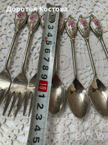 Красиви десертни прибори от Япония с порцелан, снимка 12 - Прибори за хранене, готвене и сервиране - 52666487