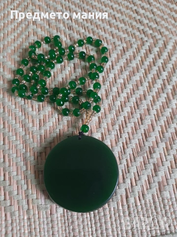 Голям масивен амулет Феникс от 100% естествен нефрит – ръчно гравиран, снимка 4 - Други ценни предмети - 53723150