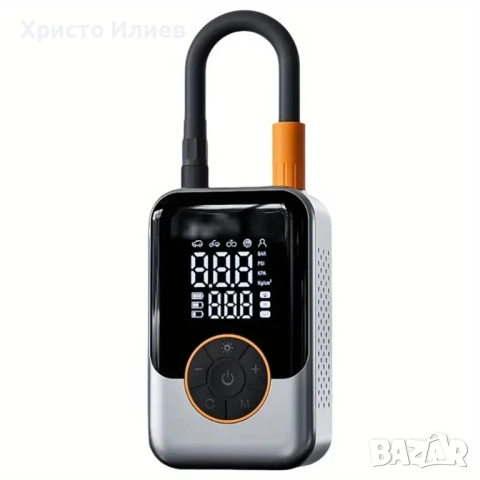 Преносим въздушен компресор за надуване на гуми Електрическа безжична помпа, снимка 10 - Аксесоари и консумативи - 51578174