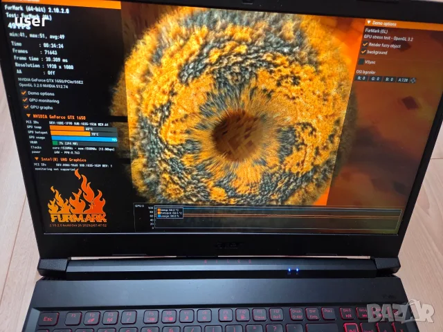 16GB RAM GTX 1650 Core i5-11400H 15.6" FULL HD 144Hz геймърски лаптоп Acer Nitro AN515-57-57R3, снимка 10 - Лаптопи за игри - 56227113