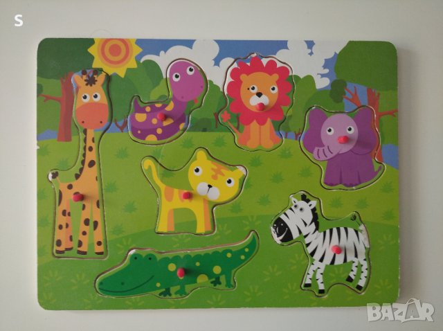 Дървена играчка за сортиране - Животни