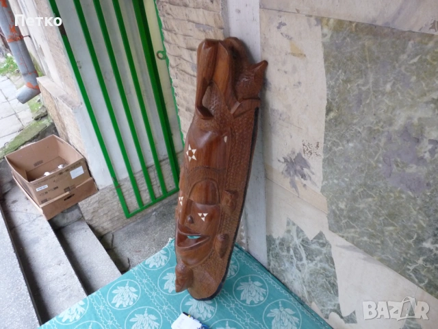 Стара масивна фигура дърво, снимка 8 - Антикварни и старинни предмети - 53635413