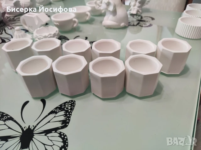 Заготовки  за вашите проекти + Кашпи съдове от керамична смес , снимка 17 - Вази - 50963283