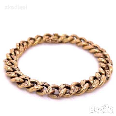 Златна мъжка гривна 19,78гр. 21,0см. 18кр. проба:750 модел:35702-2, снимка 3 - Гривни - 53188434