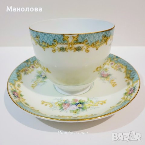 Японска порцеланова чаша с чинийка „Noritake“., снимка 3 - Колекции - 44252001