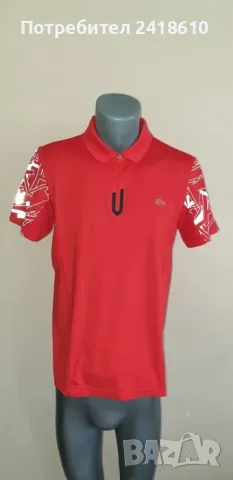 Lacoste Sport Stretch 3/4 Zip  Mens Size 4 - M ОРИГИНАЛ! Мъжка Тениска!, снимка 14 - Тениски - 50220389