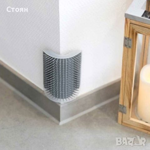 Ъглова масажна четка за котки синя, снимка 2 - За котки - 42400769