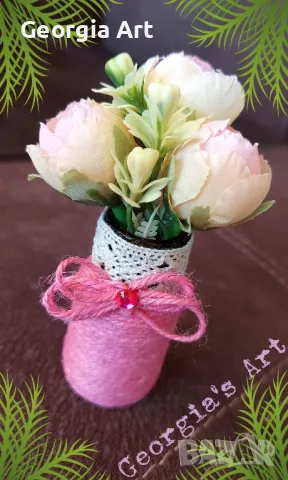 🌹Кашпа декорирана с рози