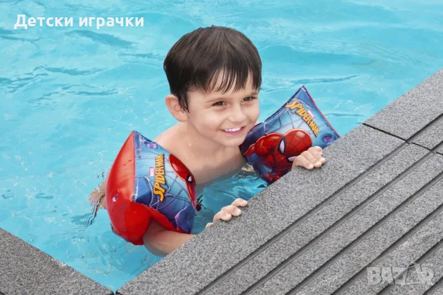 Надуваеми раменки Спайдармен Bestway, 23х15 см, за деца 3-6 г., червени, Spiderman , снимка 6 - Надуваеми играчки - 49981031