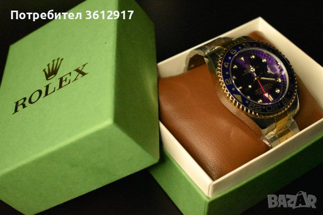 Rolex Oyster Perpetual Date GMT-Master II - Златно-Сребърен с Лилаво, снимка 1 - Мъжки - 42369081