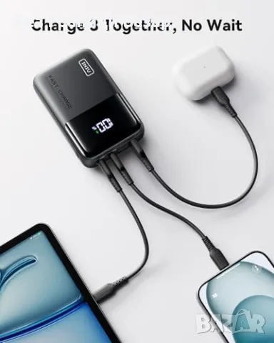 Нов Компактен 100W Power Bank 25000mAh за iPhone, MacBook, Samsung външна батерия, снимка 5 - Външни батерии - 47371156