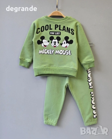 Детски комплект Mickey Мouse в ЗЕЛЕНО и СИНЬО, снимка 3 - Комплекти за бебе - 51774534