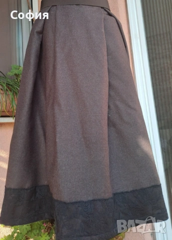 Кафява,вълнена пола, снимка 3 - Поли - 53044320
