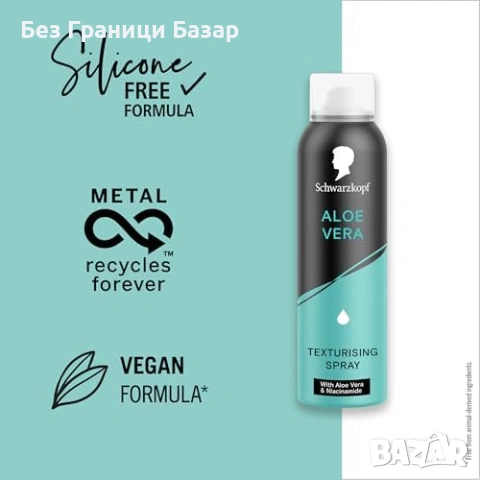 Нов Schwarzkopf текстуриращ спрей алое вера 150ml обем вълни коса жени, снимка 4 - Продукти за коса - 53744646