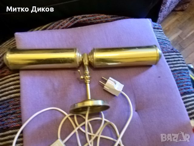 Нощна лампа -две лампи ръчна изработка хенд мейд височина 17см -отстрани 40см и фи 5.6см, снимка 5 - Декорация за дома - 41981277