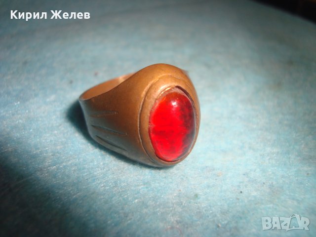 СТАРИНЕН БРОНЗОВ ПРЪСТЕН МАЙСТОРСКА РЪЧНА ИЗРАБОТКА КЛАСИЧЕСКИ МОДЕЛ 26795, снимка 5 - Антикварни и старинни предмети - 34831100