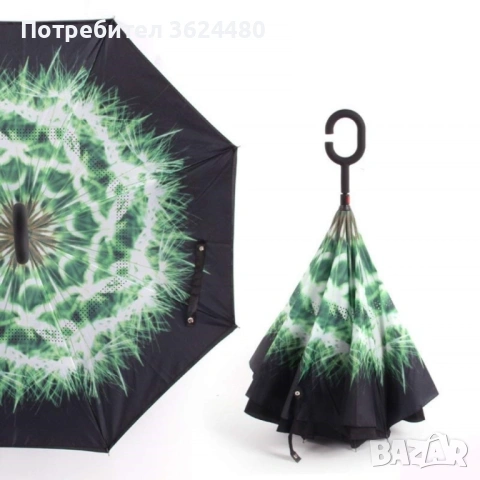 Чадър с обратно затваряне и отваряне 2189, снимка 11 - Други - 53452554