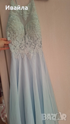 Синя официална рокля, снимка 2 - Рокли - 52639329