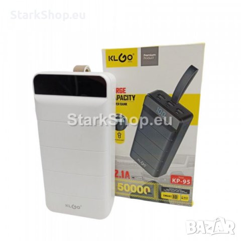 Мощна Външна Батерия PowerBank KLGO 50000mAh, снимка 1 - Друга електроника - 39972697