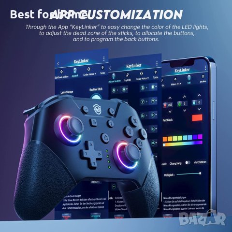 Контролер NYXI Switch Pro, контролери за безжичен превключвател с LED светлина, турбо контролер 