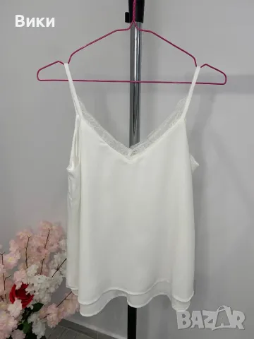 Бял потник с дантела, универсален размер, снимка 2 - Потници - 50085999