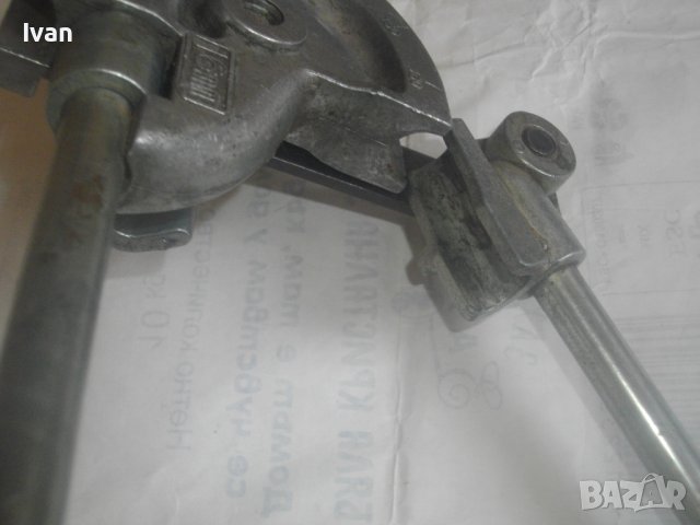 Немски Ръчен Тръбогиб 16 мм-Уред Огъване Меки/Полутвърди Тръби-Масивен 47см-0-180Градуса/Радиус 50мм, снимка 13 - Други инструменти - 44495514