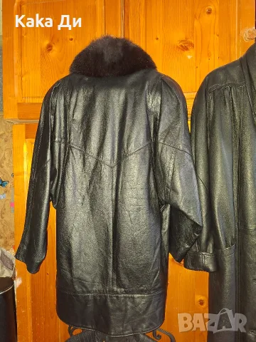 дамско кожено палто с косъм , снимка 4 - Палта, манта - 56266029