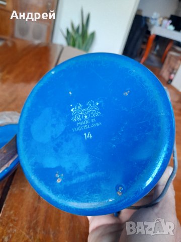 Стара емайлирана котленка #9, снимка 6 - Антикварни и старинни предмети - 38648657