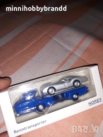 Mercedes Benz 1:64 Norev Renntransporter , снимка 13 - Колекции - 55826588