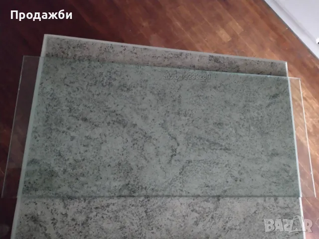 Правоъгълен стъклен плот за етажерка, снимка 1
