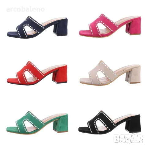 Дамски сандали на ток, 6цвята 