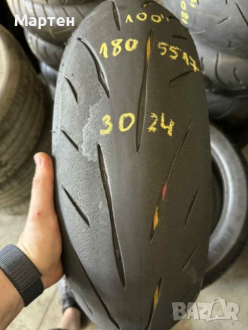 BRIDGESTONE HYPERSPORT S23R 180/55ZR17 DOT 3024 гумата е в много добро състояние, снимка 1