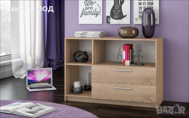 Комод с 2 чекмеджета и 3 рафта