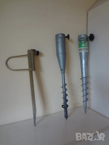 Нова винтова стойка за градински чадър - 3 бр., снимка 3 - Градински мебели, декорация  - 53740412