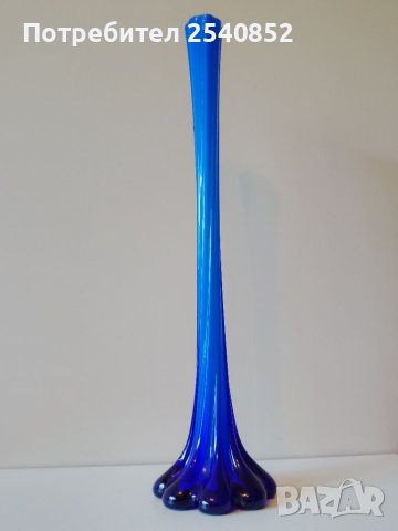Стара ваза от цветно стъкло , снимка 2 - Други ценни предмети - 40608338