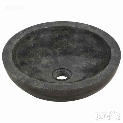 vidaXL Мивка, 40x12 см, мрамор, черна, снимка 4 - Мивки - 56146011