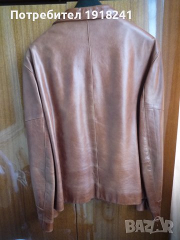 Кожено яке от естествена кожа „Giovanni“, цвят светло кафяв , снимка 2 - Якета - 40651581