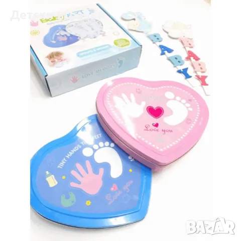 Детски комплект отпечатък на бебе бебешка отливка, снимка 4 - Образователни игри - 48557553